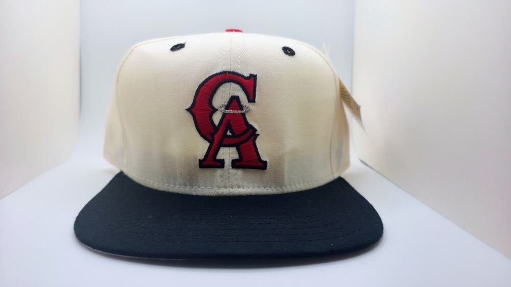 Vintage Deadstock California Angels New Era Snapback Hat Pro Model Dupont UV